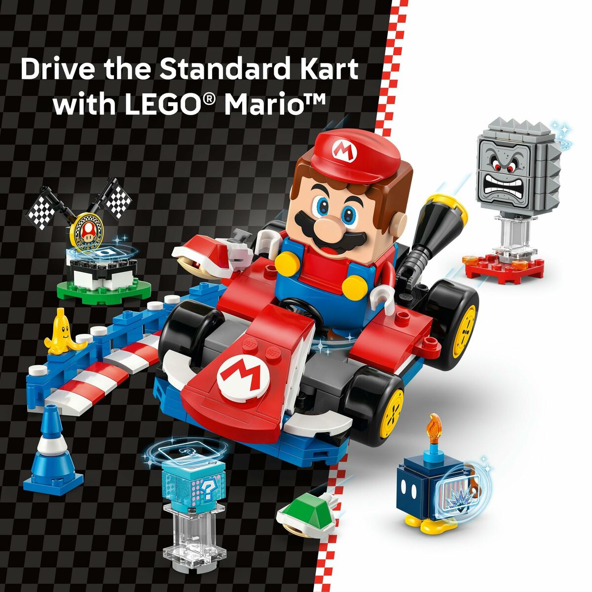 Set de Construcție Lego 72043 Interactive LEGO Mario and Standard Kart 278 Piese - Jucarii si jocuri