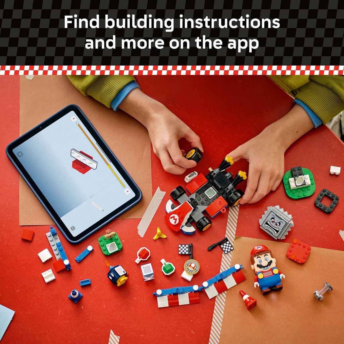 Set de Construcție Lego 72043 Interactive LEGO Mario and Standard Kart 278 Piese - Jucarii si jocuri
