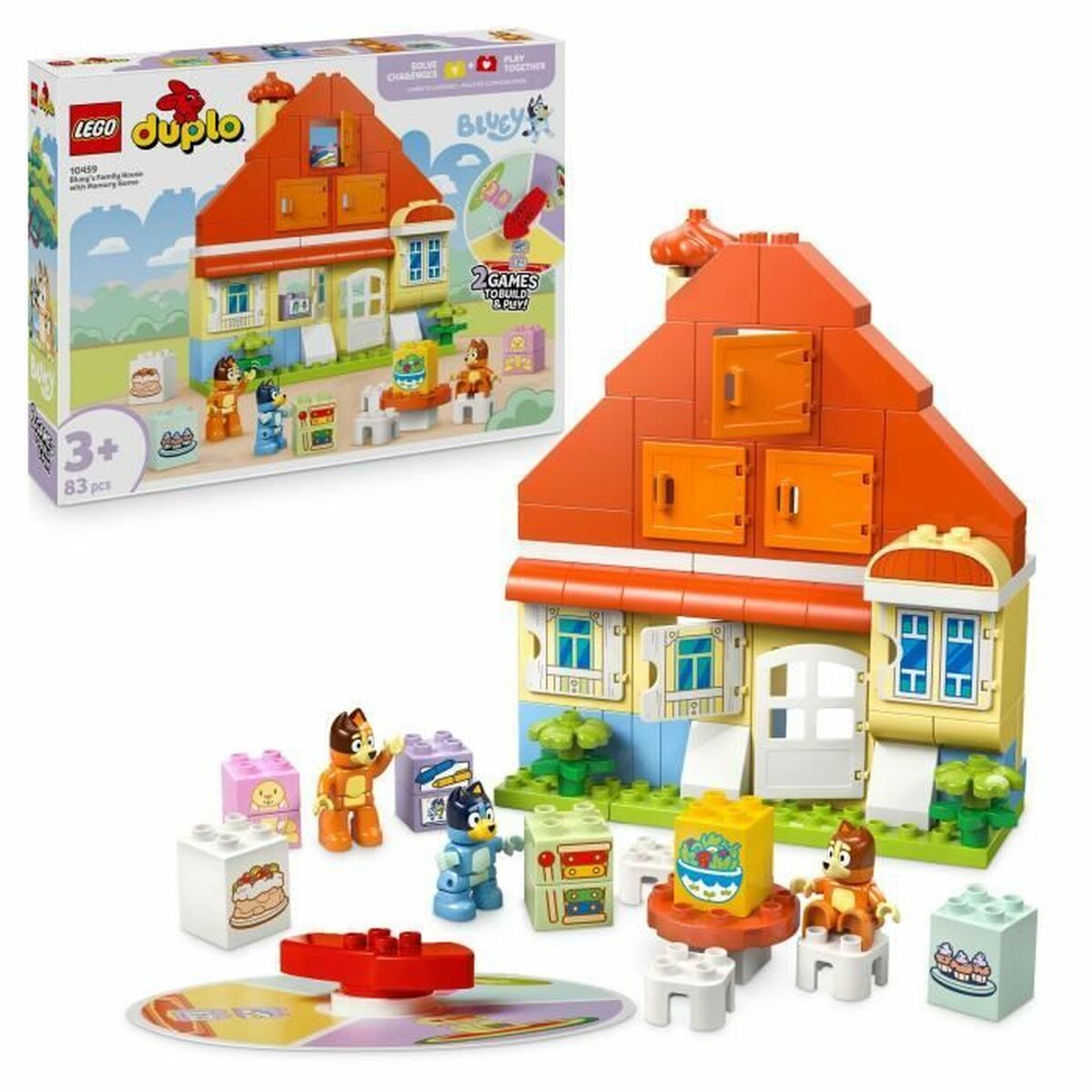 Set de Construcție Lego DUPLO 10459 Bluey's Family House with Memory 83 Piese - Jucarii si jocuri
