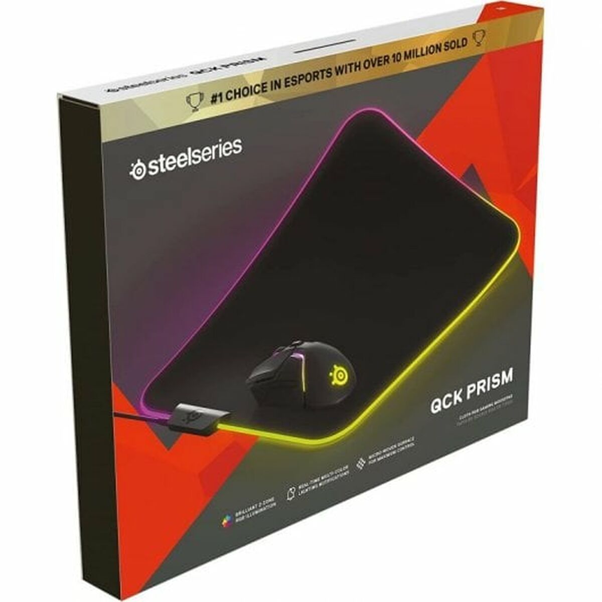 Covoraș Gaming SteelSeries QcK Prism Cloth RGB Negru Gaming - Tehnică de calcul, Accesorii