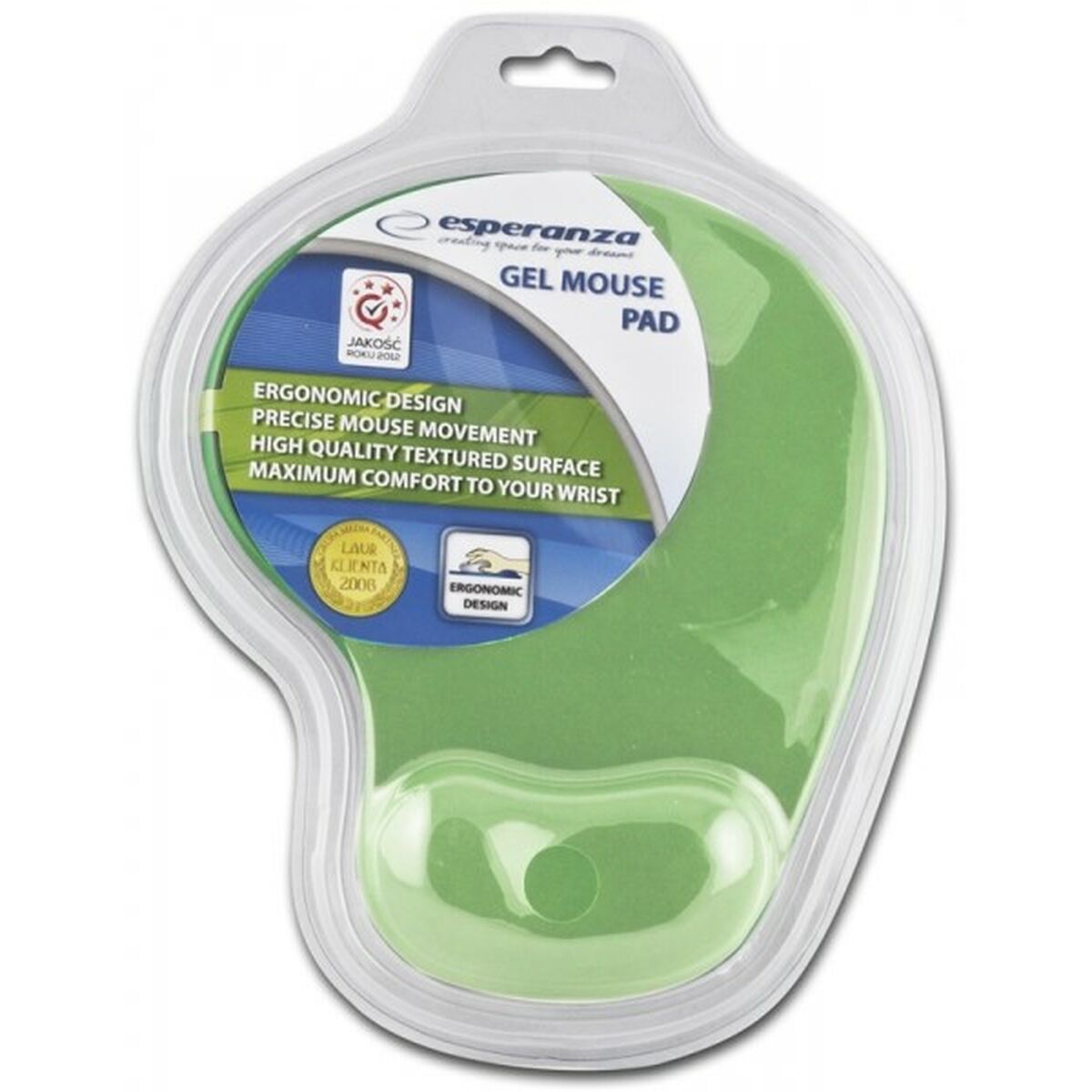 Covoraș antiderapant Esperanza EA137G Alb Verde Monocrom - Tehnică de calcul, Accesorii