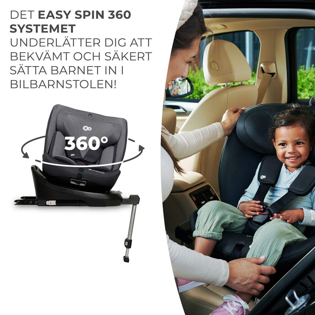 Scaun Auto Kinderkraft KCI36000GRY0000 Gri - Bebelus, Scaune auto și accesorii