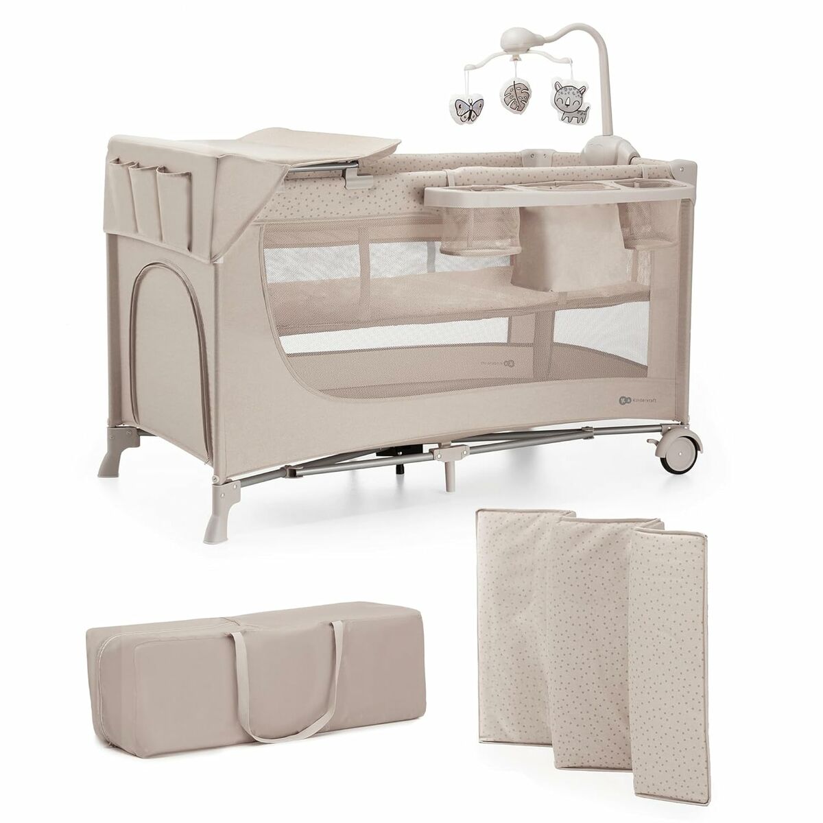 Pătuț de copil Kinderkraft KLJOY02BEG000AC - Bebelus, Dormitor