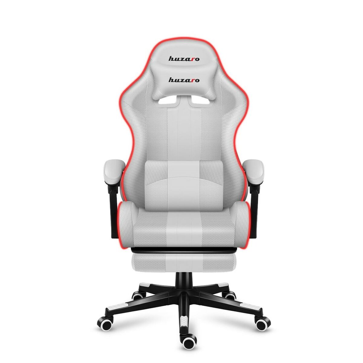 Scaun Gaming Huzaro FORCE 4.7 RGB Alb - Acasă și bucătărie, Mobilă