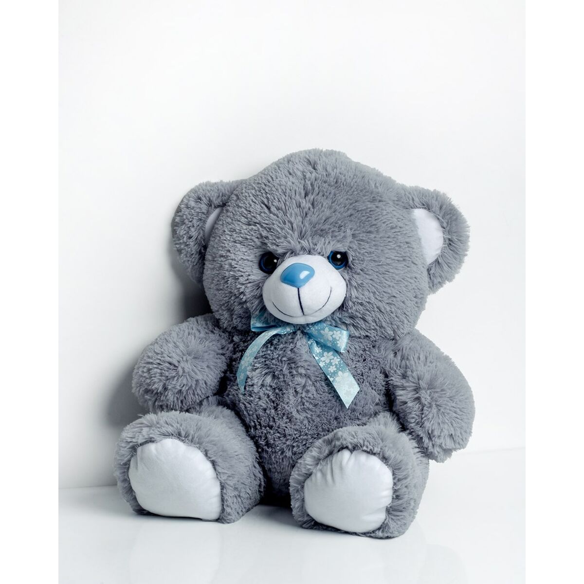 Urs de Pluș GO GIFT TOMMY 65 GR Gri Flauș 65 cm - Jucarii si jocuri, Jucării de pluș