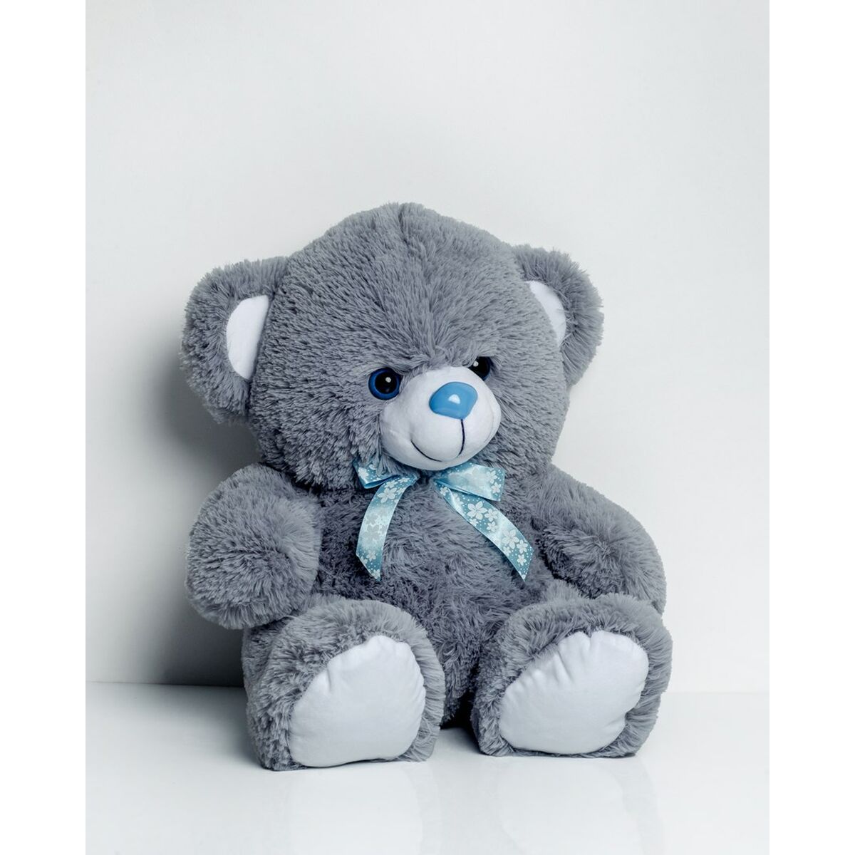 Urs de Pluș GO GIFT TOMMY 65 GR Gri Flauș 65 cm - Jucarii si jocuri, Jucării de pluș