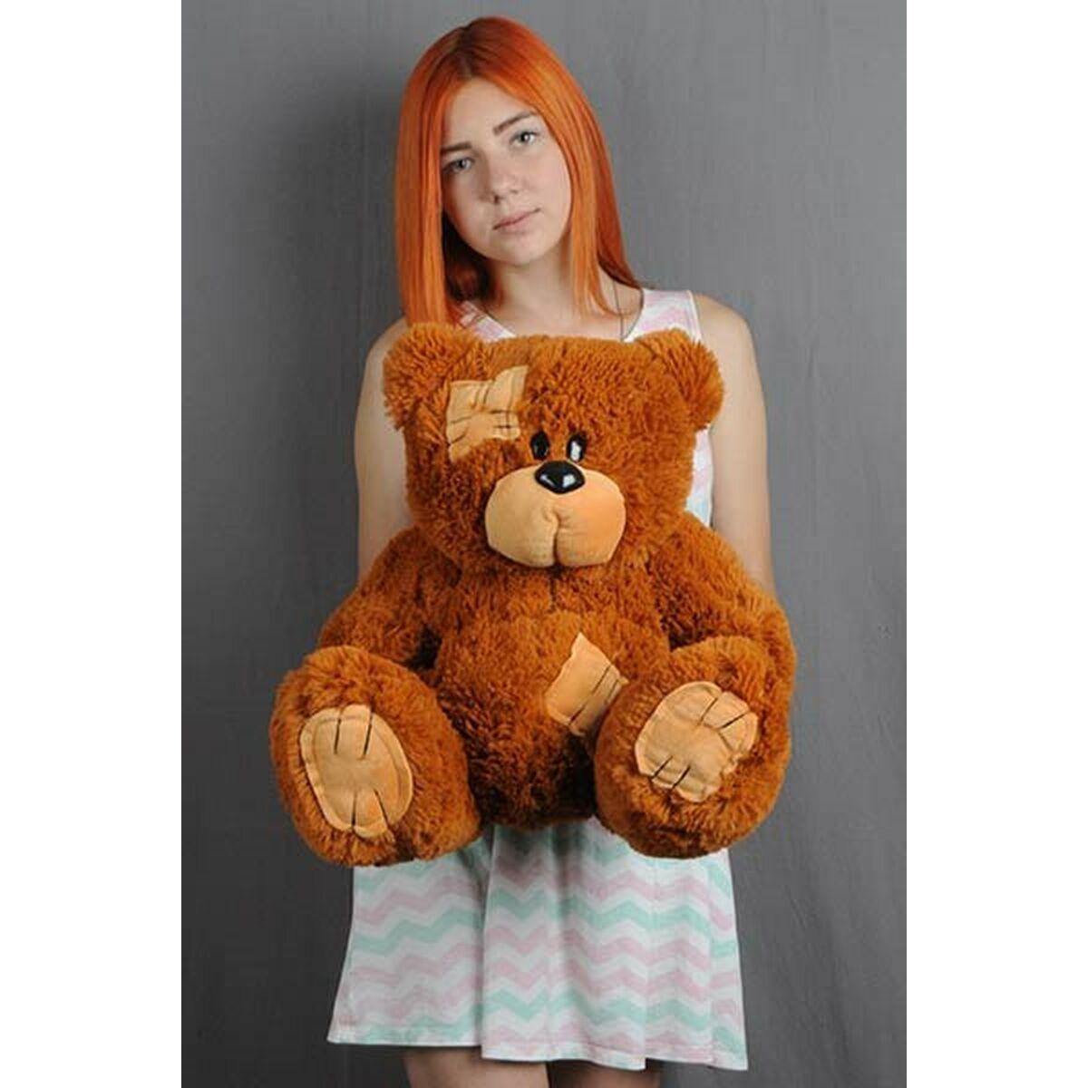Urs de Pluș GO GIFT TEDDY 60 BR Maro Flauș 60 cm - Jucarii si jocuri, Jucării de pluș