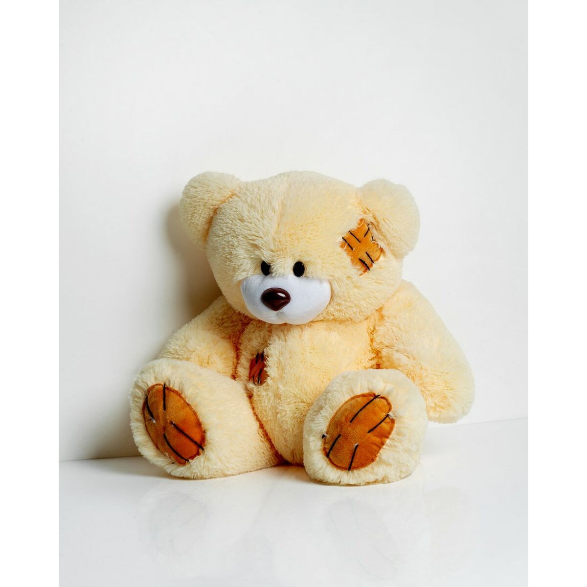 Urs de Pluș GO GIFT TEDDY 60 CR Crem Flauș 60 cm - Jucarii si jocuri, Jucării de pluș