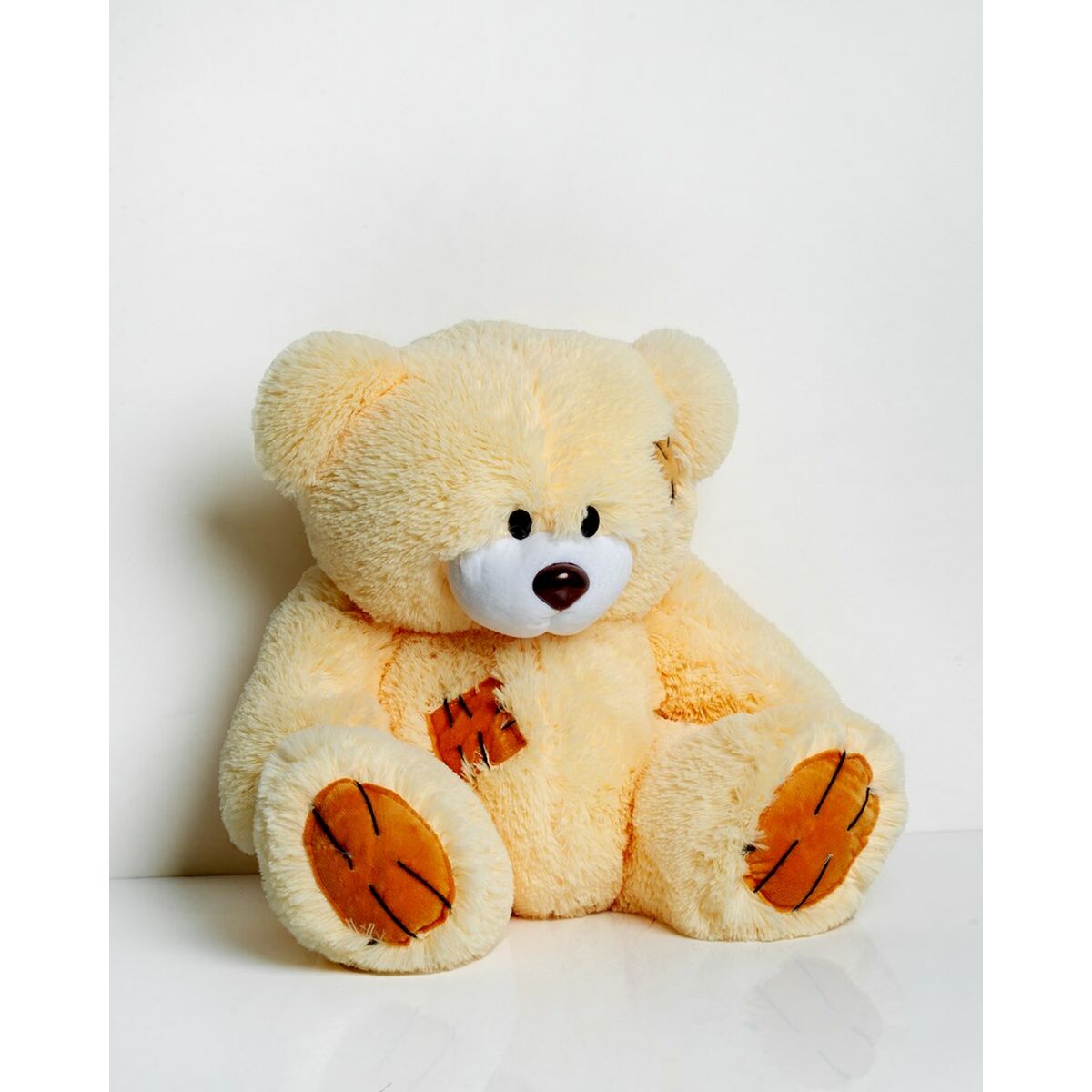 Urs de Pluș GO GIFT TEDDY 60 CR Crem Flauș 60 cm - Jucarii si jocuri, Jucării de pluș