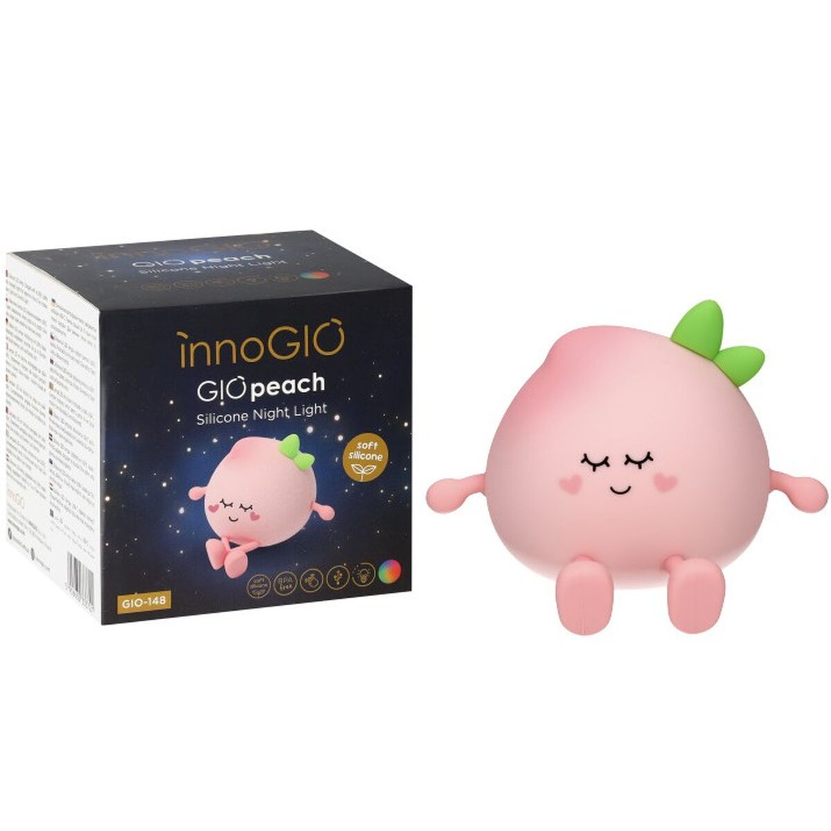 Lumină de noapte Innogio GIOPEACH 148 Roz Silicon ABS - Iluminare, Iluminat interior