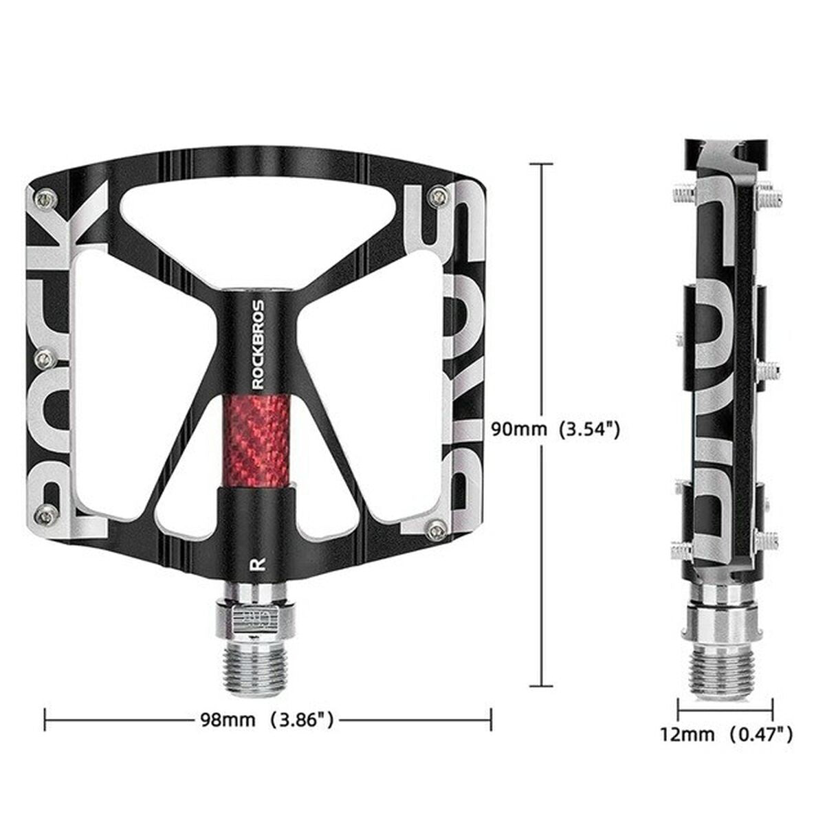 Pedale Rockbros 37213071001 Negru Argintiu - Sport și în aer liber, Ciclism