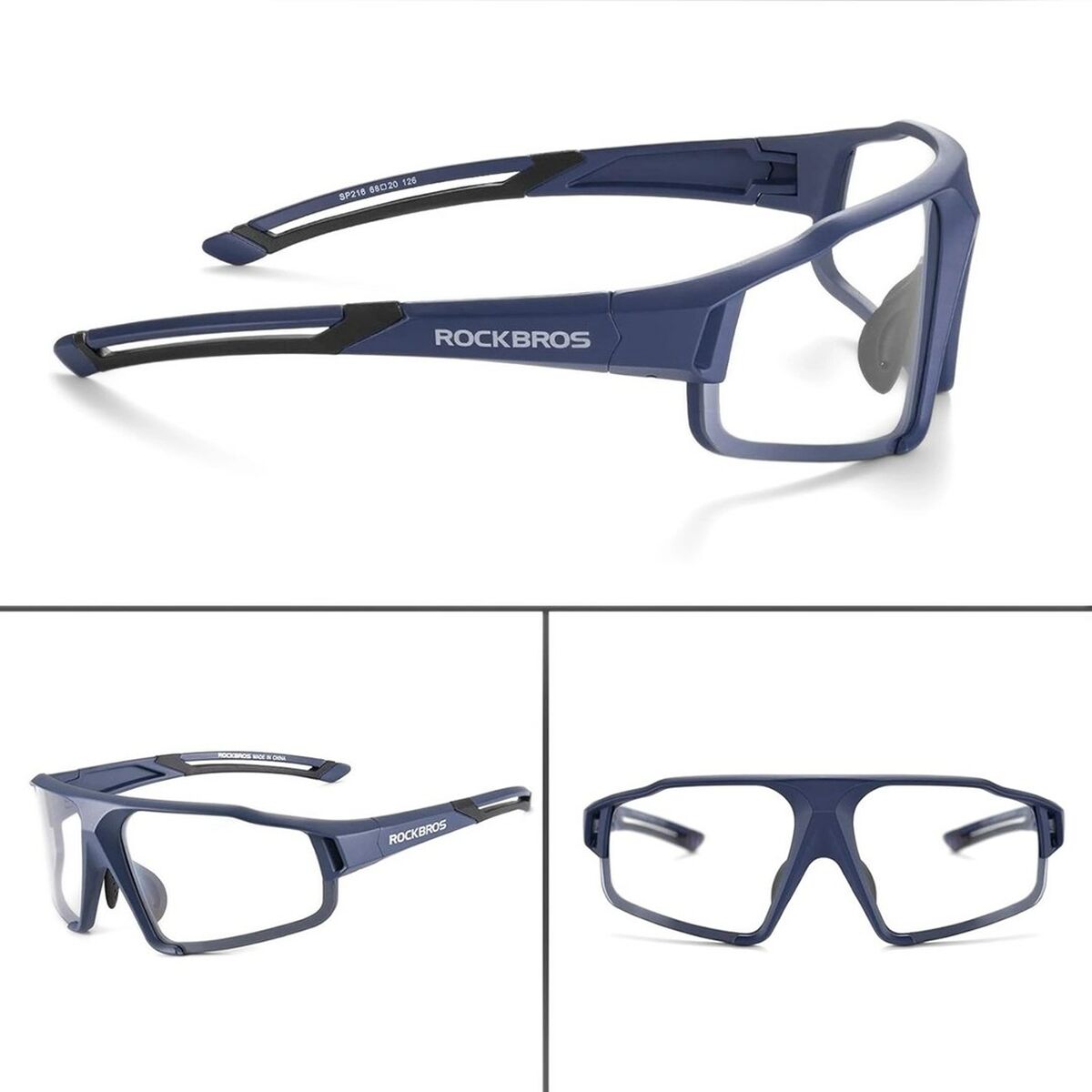 Ochelari de ciclism Rockbros 163750 Albastru Negru - Sport și în aer liber, Ciclism