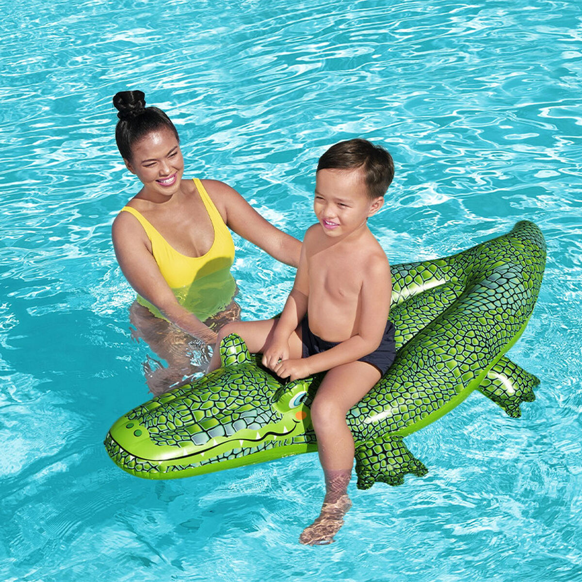 Flotor gonflabil Bestway Crocodil 152 x 71 cm - Jucarii si jocuri, În aer liber și sport