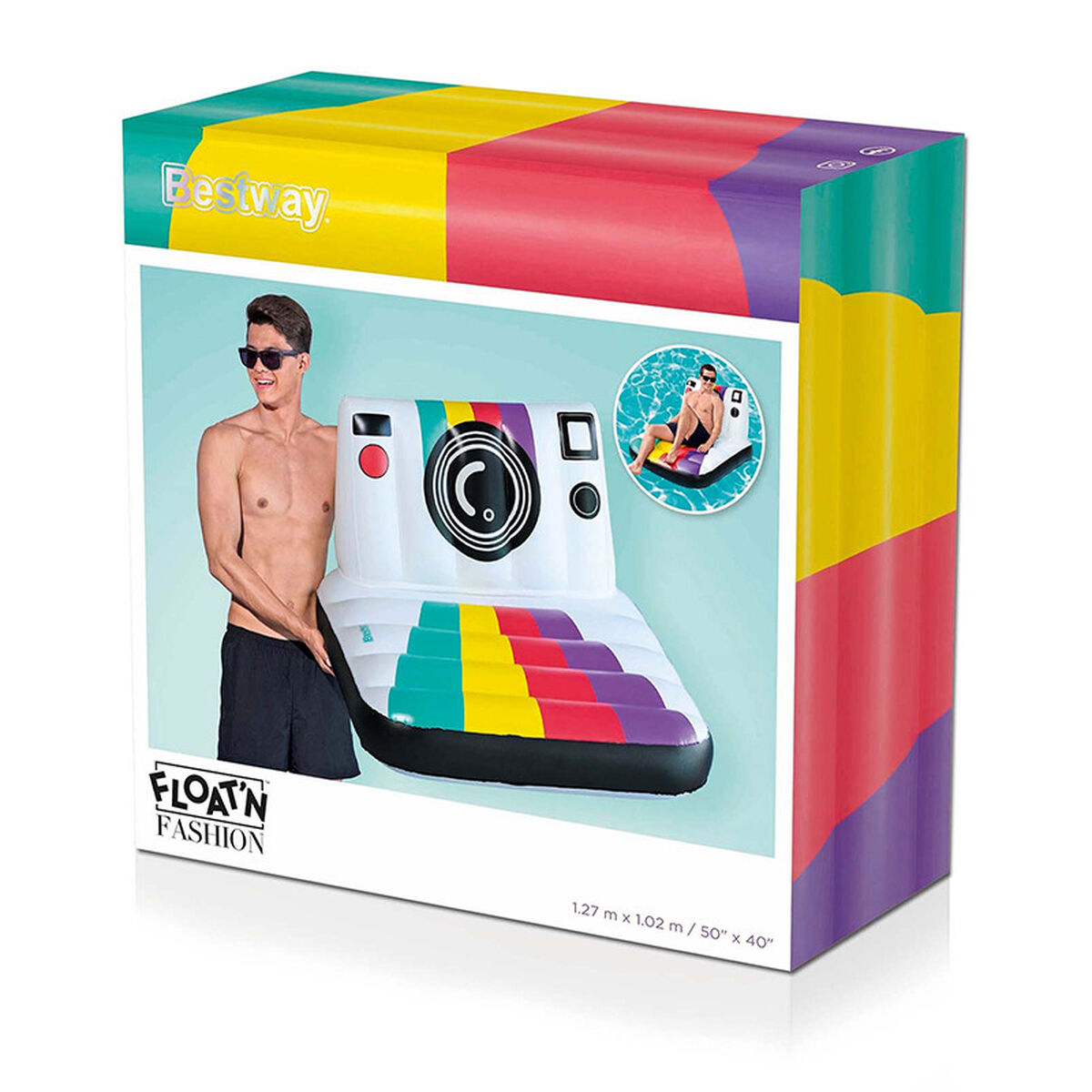 Scaun gonflabil pentru piscină Bestway Aparat foto 127 x 102 cm - Jucarii si jocuri, În aer liber și sport