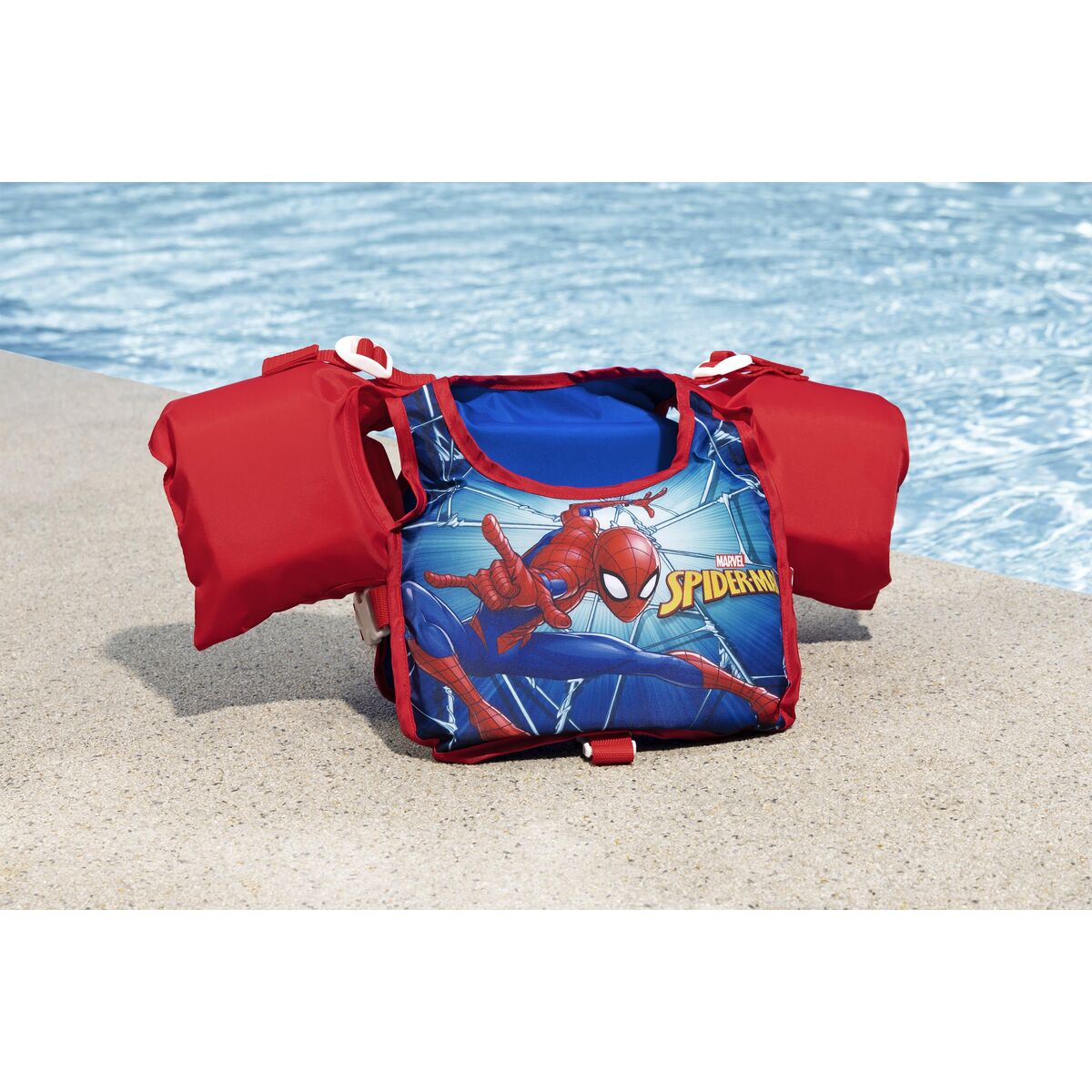 Bestway Vestă cu Mânuși Disney Spiderman 56 cm +3-6 Ani Piscină și Plajă 98795 - Jucarii si jocuri, În aer liber și sport