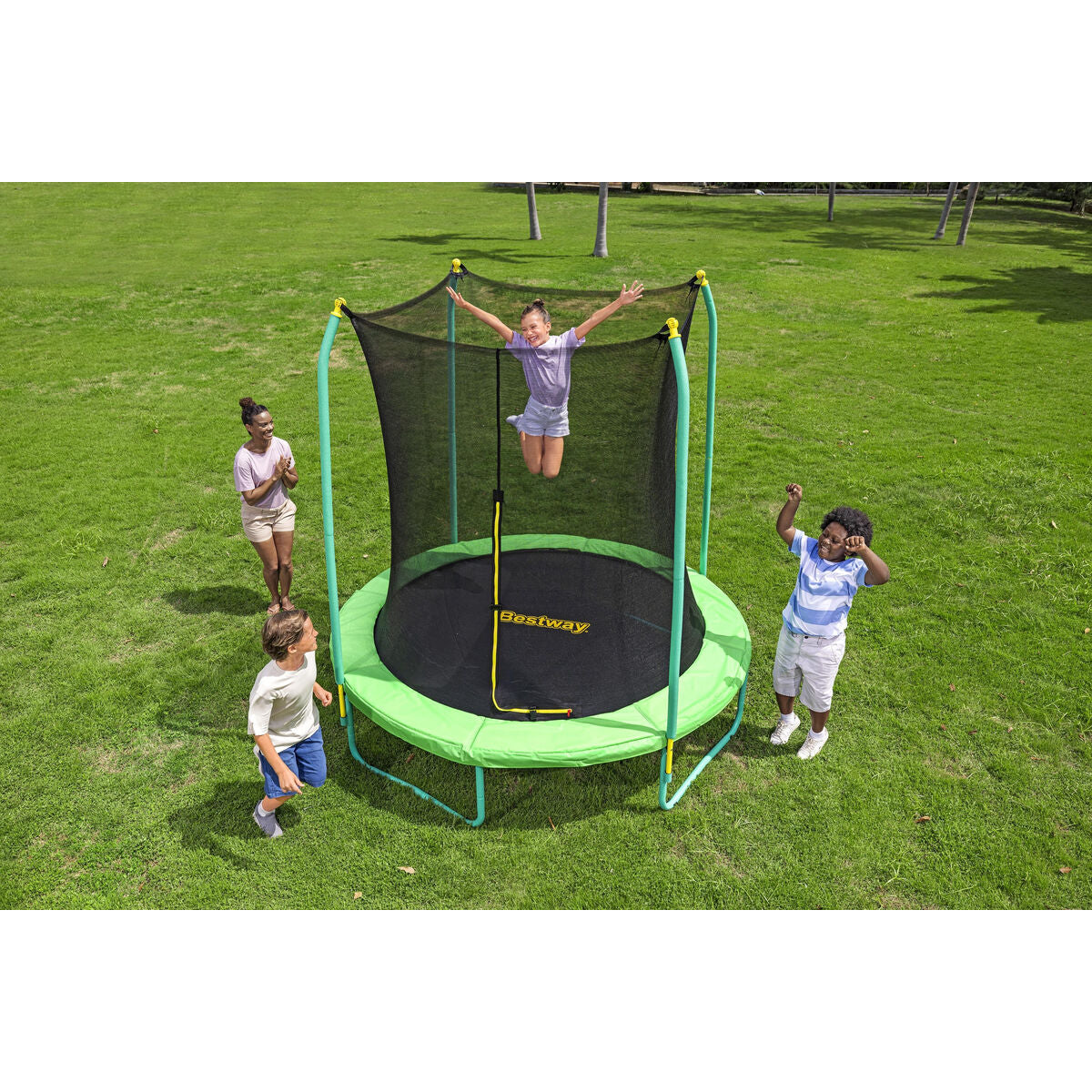 Bestway Cama de Saltar 244x220 cm +6 Ani Gradina 59102 - Jucarii si jocuri, În aer liber și sport