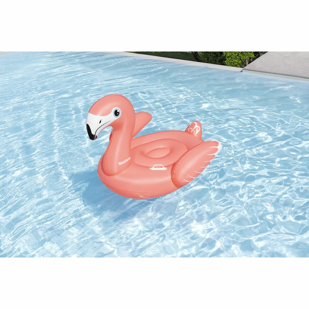 Bestway Figură Inflatable Flamingo cu Mânere 138x107 cm +3 Ani Plajă și Piscină 41525 - Jucarii si jocuri, În aer liber și sport
