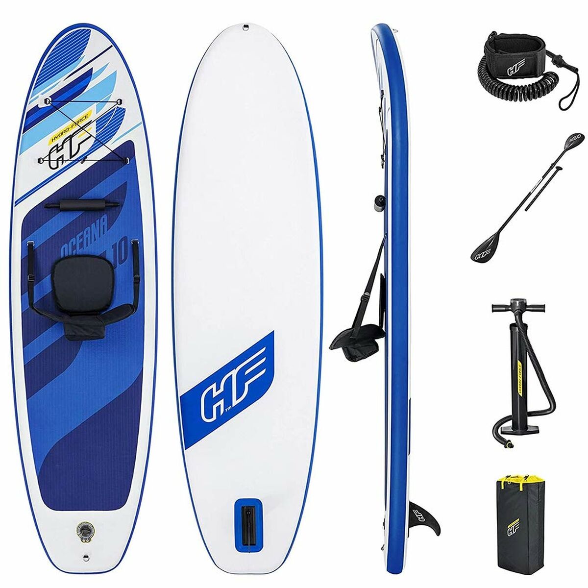 Placă gonflabilă de paddle surf cu accesorii Bestway Hydro-Force Multicolor 305 x 84 x 12 cm - Sport și în aer liber, Sporturi acvatice