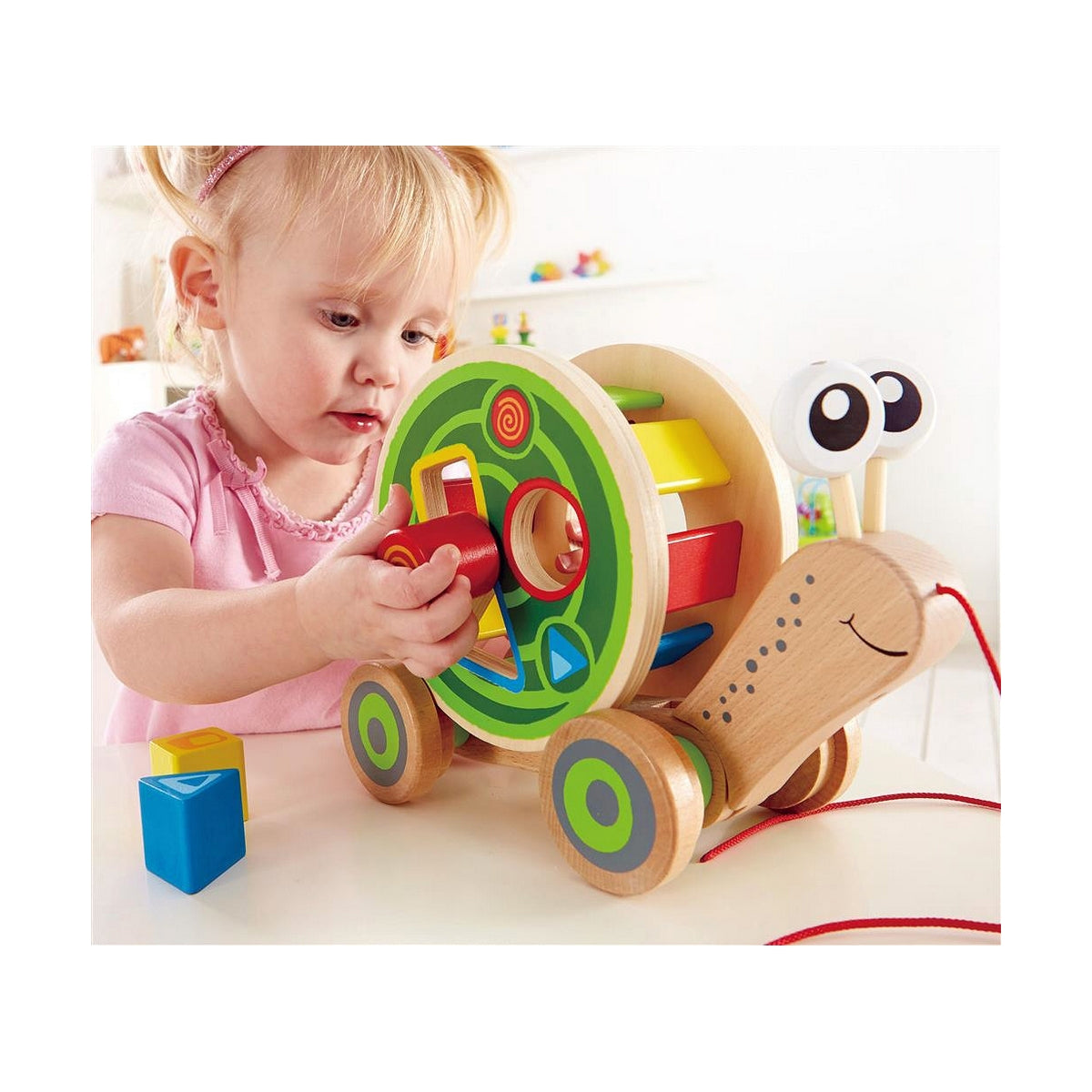 Jucărie interactivă Hape Nestable Snail 30 x 18,6 x 11 cm - Bebelus, Jucăriile copilăriei timpurii
