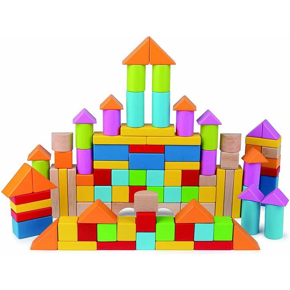 Joc de Construcții cu Plăci Hape 101 Piese 27 x 22 x 13 cm - Jucarii si jocuri