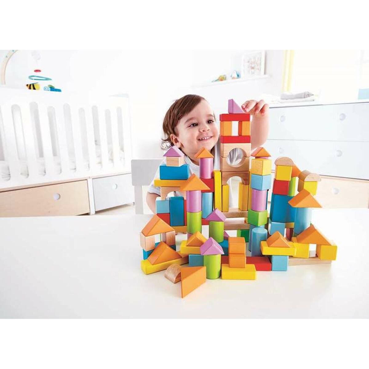 Joc de Construcții cu Plăci Hape 101 Piese 27 x 22 x 13 cm - Jucarii si jocuri
