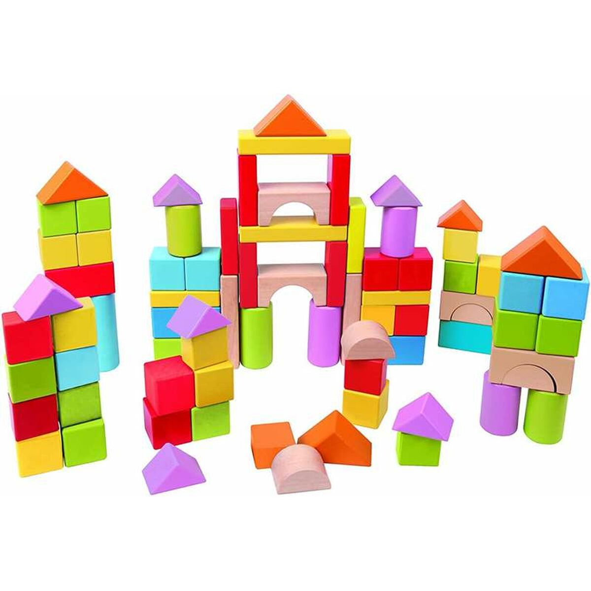 Joc de Construcții cu Plăci Hape 101 Piese 27 x 22 x 13 cm - Jucarii si jocuri