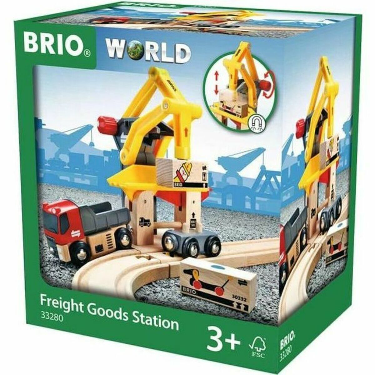 Set de Construcție Brio Freight Loading Crane Multicolor Multi 6 Piese - Jucarii si jocuri