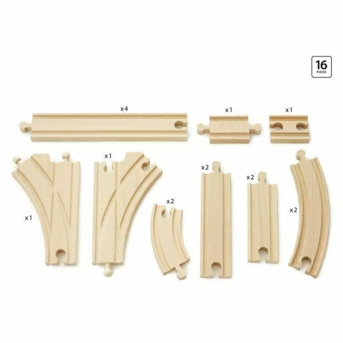 Cale ferată Brio Intermediate Evolution Set Lemn 16 Piese - Jucarii si jocuri, Vehicule