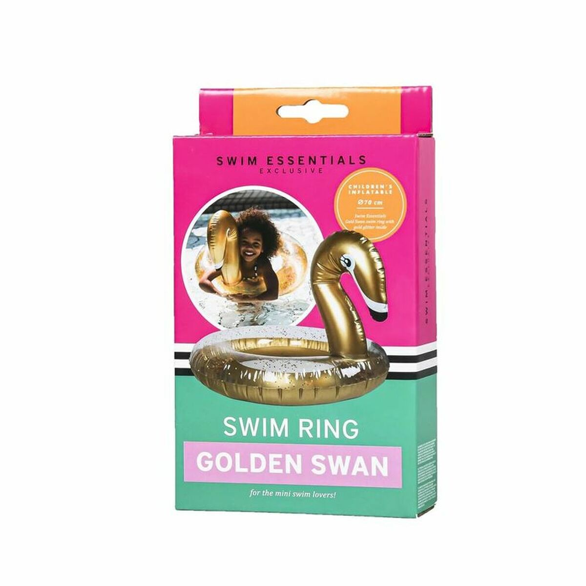 Colac Gonflabil Swim Essentials Swan Glitter - Jucarii si jocuri, În aer liber și sport