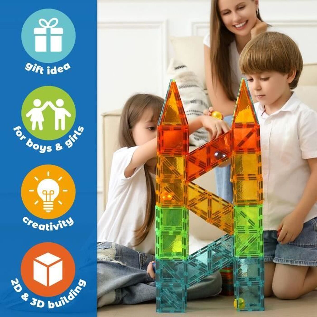 Joc Educativ Geomag Magnetic Tiles - Jucarii si jocuri