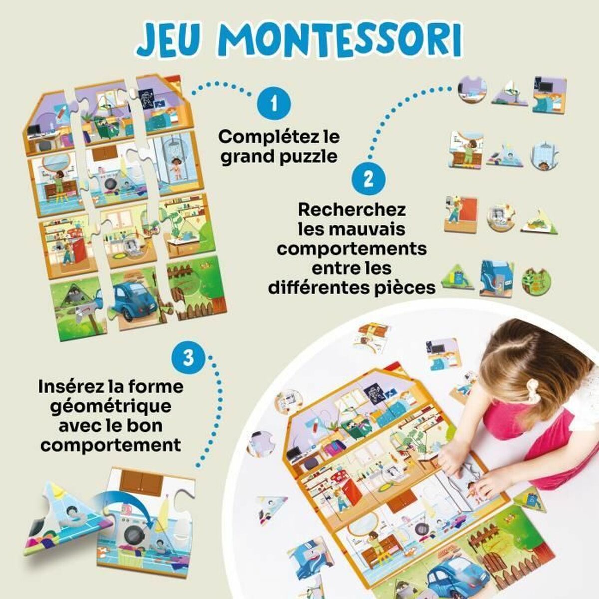 Puzzle Adventerra Montessori - Jucarii si jocuri, Puzzle-uri și puzzle-uri