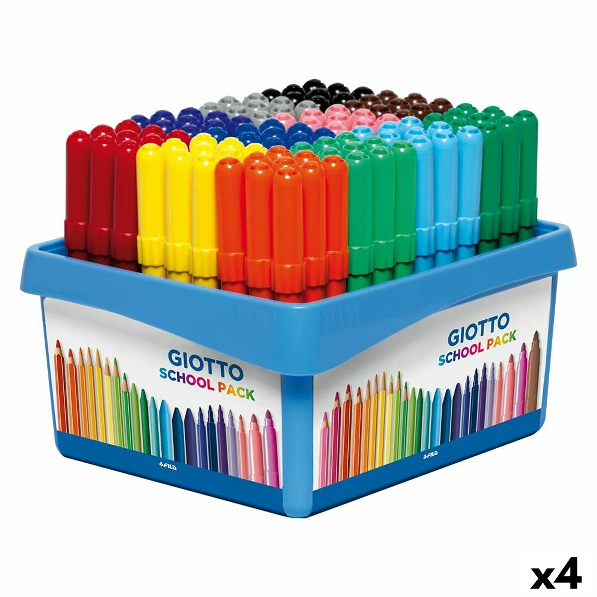 Set de Carioci Giotto Turbo Maxi School Multicolor (4 Unități) - Birou și papetărie, Pixuri, creioane și articole de scris