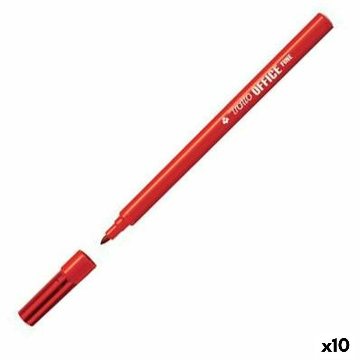 Carioci Tratto Roșu 12 Piese (10 Unități) - Birou și papetărie, Pixuri, creioane și articole de scris