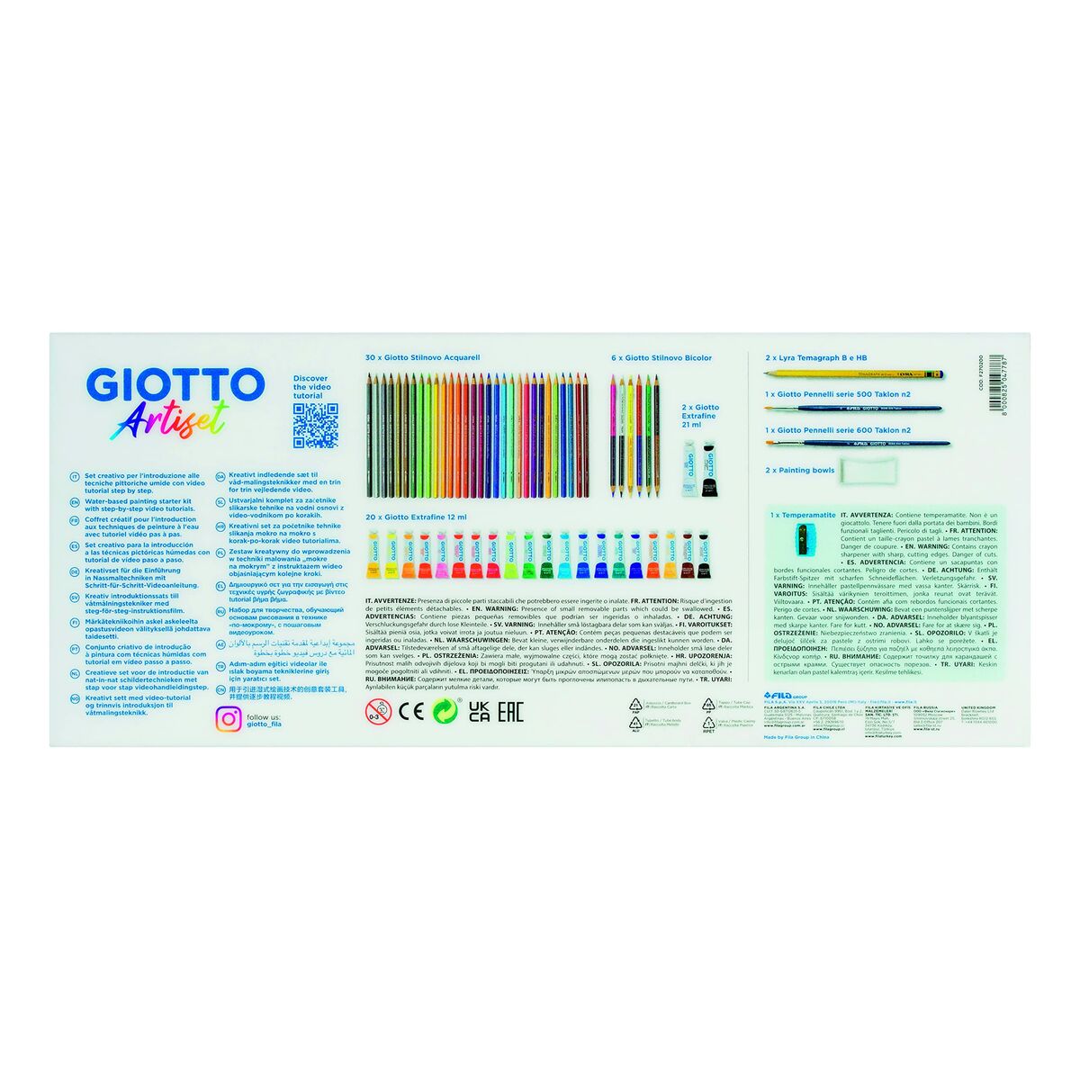 Set pentru desen Giotto Artiset 65 Piese Multicolor - Jucarii si jocuri, Activități creative