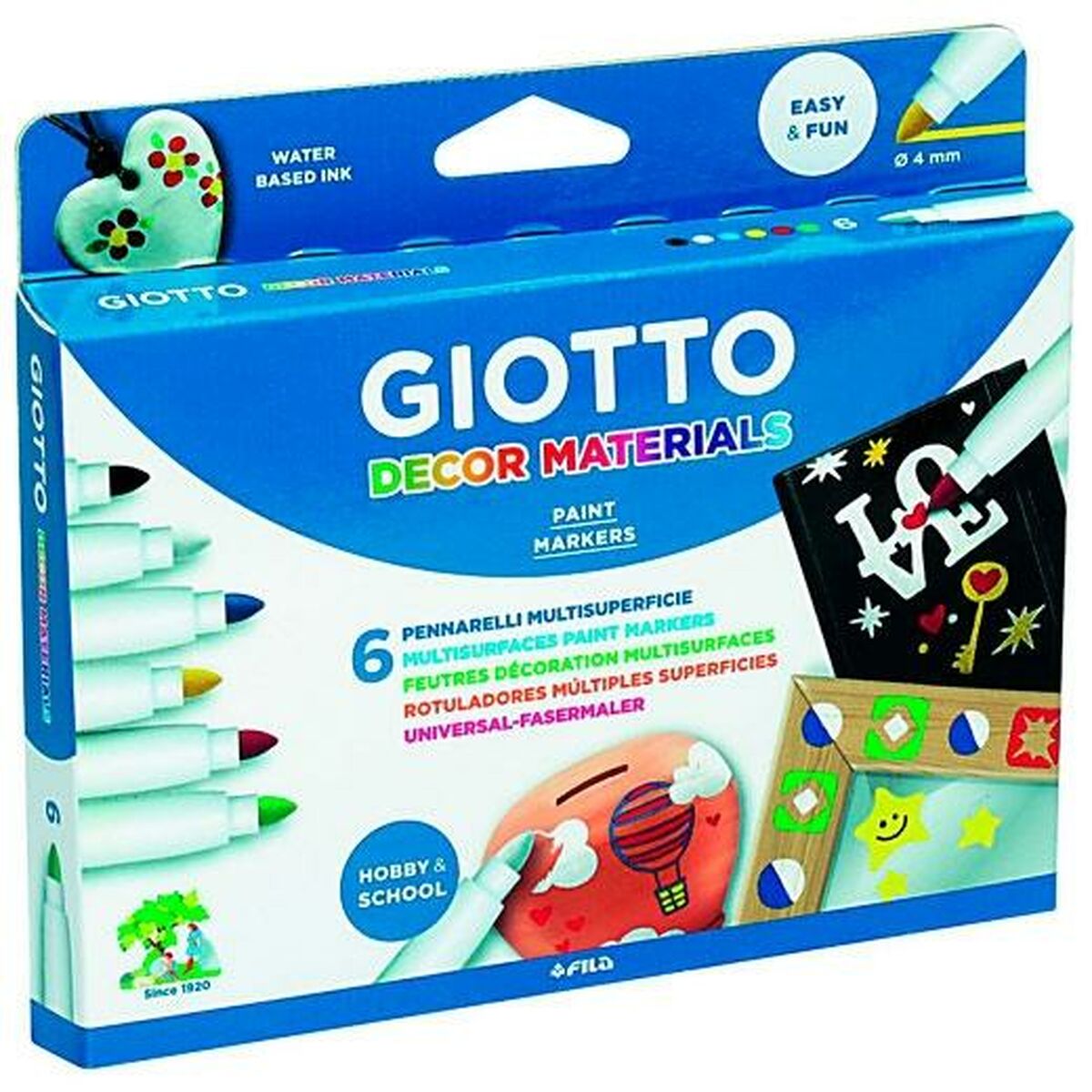 Set de Carioci Giotto Multicolor 6 Piese (6 Unități) - Birou și papetărie, Pixuri, creioane și articole de scris