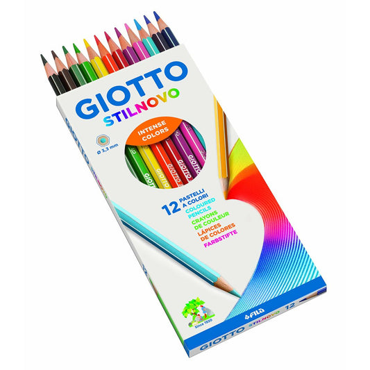Creioane culori Giotto Stilnovo Multicolor 12 Piese - Birou și papetărie, Arte și Meserii