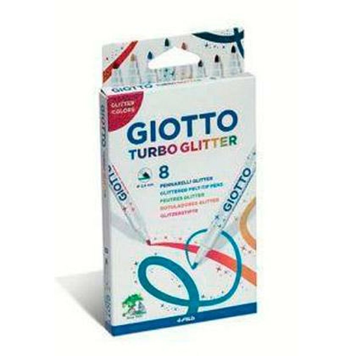 Set de Carioci Giotto Turbo Glitter Multicolor (10 Unități) - Birou și papetărie, Pixuri, creioane și articole de scris