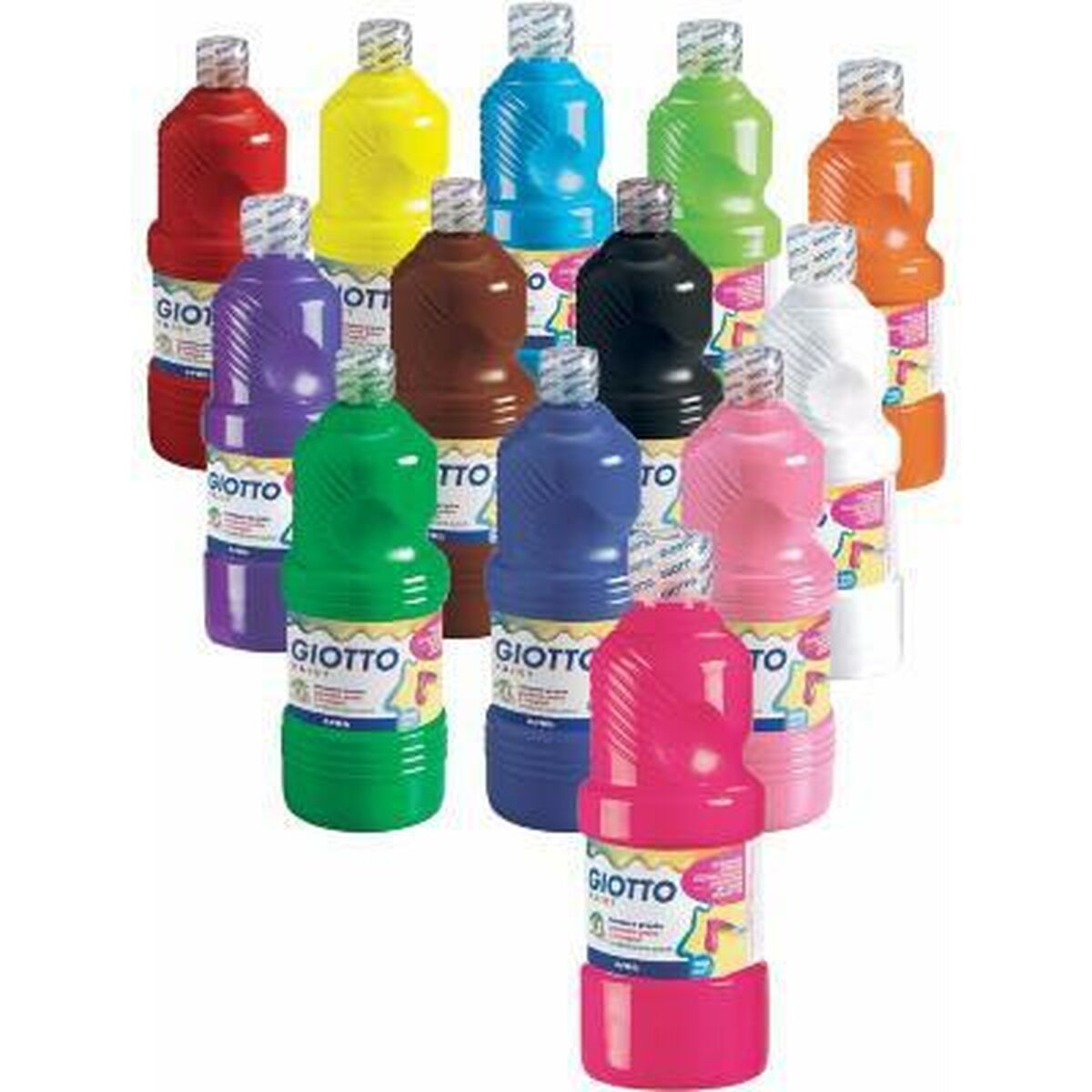 Tempera Giotto School Galben 500 ml Lavabil/ă (6 Unități) - Birou și papetărie, Arte și Meserii