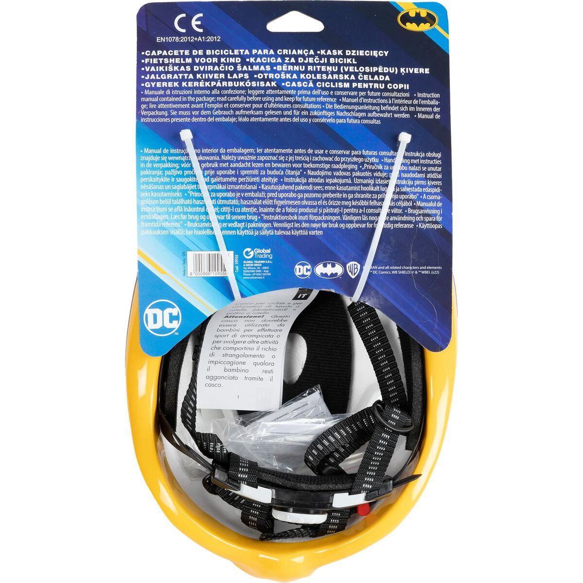 Cască de Ciclism pentru Copii Batman CZ10955 M Negru/Galben - Sport și în aer liber, Ciclism