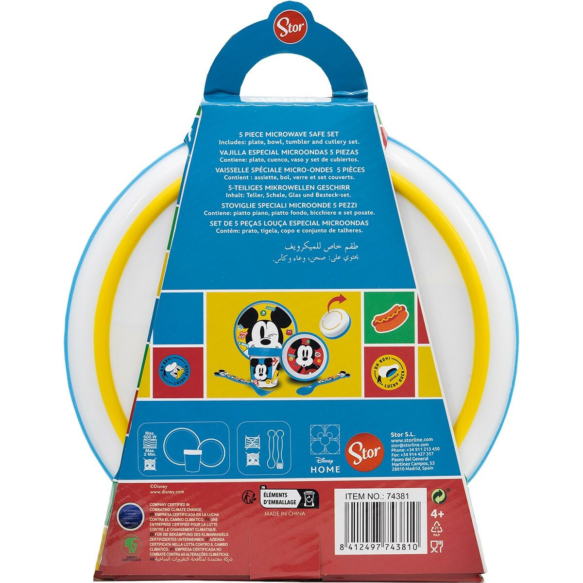 Set de Menaj pentru Copii Mickey Mouse CZ11306 Plastic (5 Piese) - Acasă și bucătărie, Tacâmuri, veselă și sticlărie