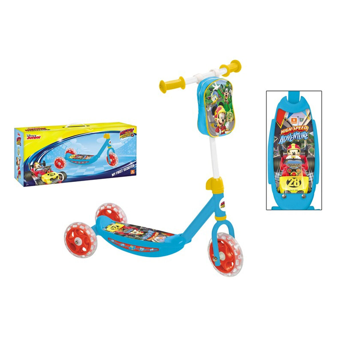 Trotinetă Mickey Mouse 3 roți 60 x 46 x 13,5 cm - Sport și în aer liber, Mobilitate urbană