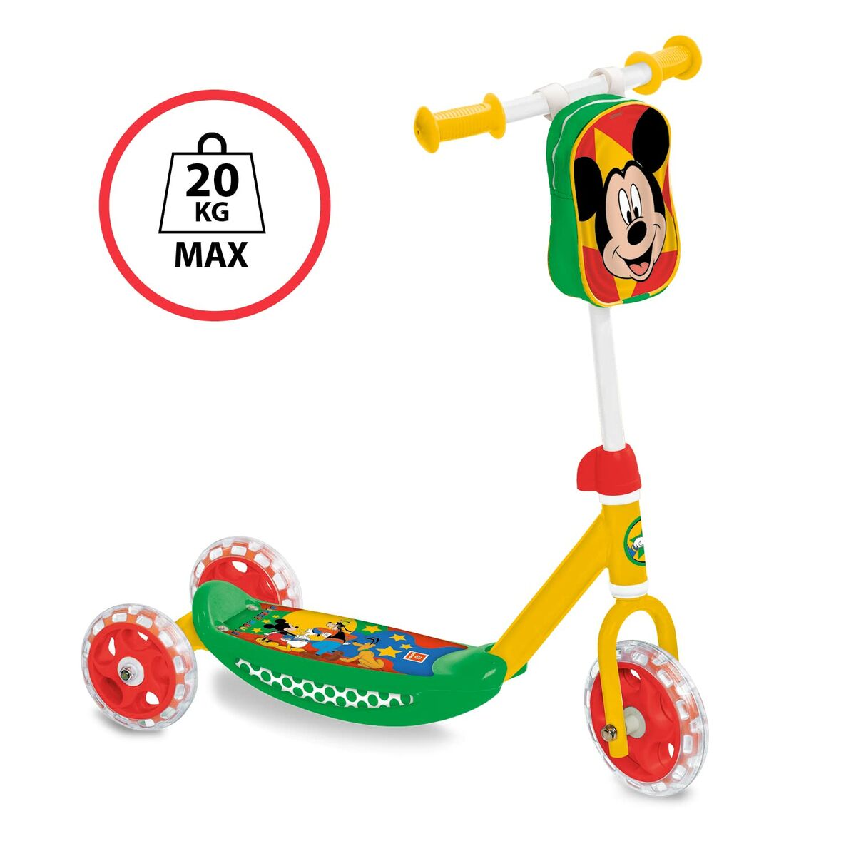 Trotinetă Mickey Mouse 3 roți 60 x 46 x 13,5 cm - Sport și în aer liber, Mobilitate urbană