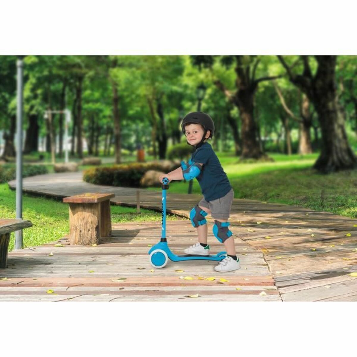 Trotinetă Mondo On and Go Tripper Infantil Albastru Turquoise - Sport și în aer liber, Mobilitate urbană
