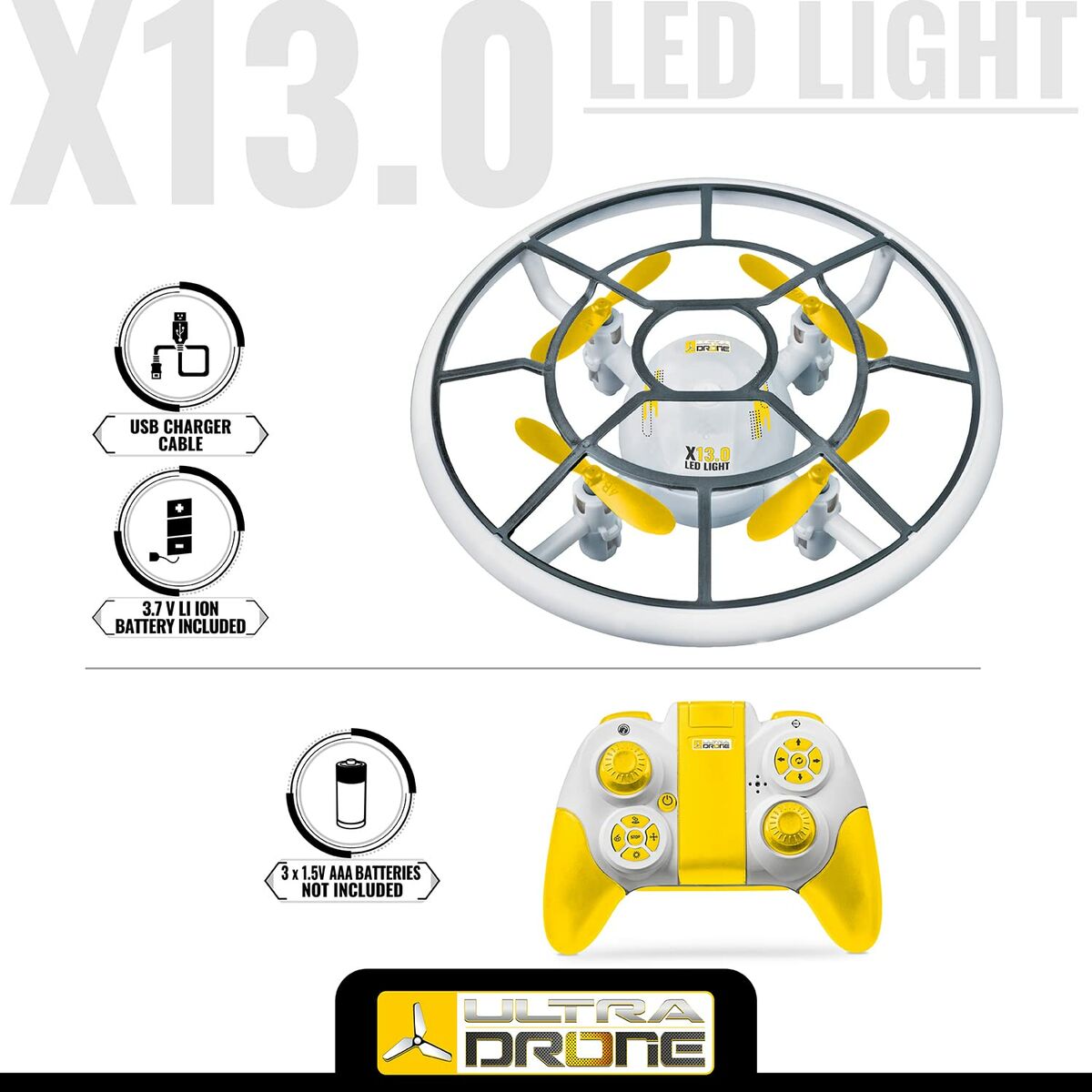 Dronă Teleghidată Mondo Ultradrone X13 Lumină LED - Jucarii si jocuri, Vehicule
