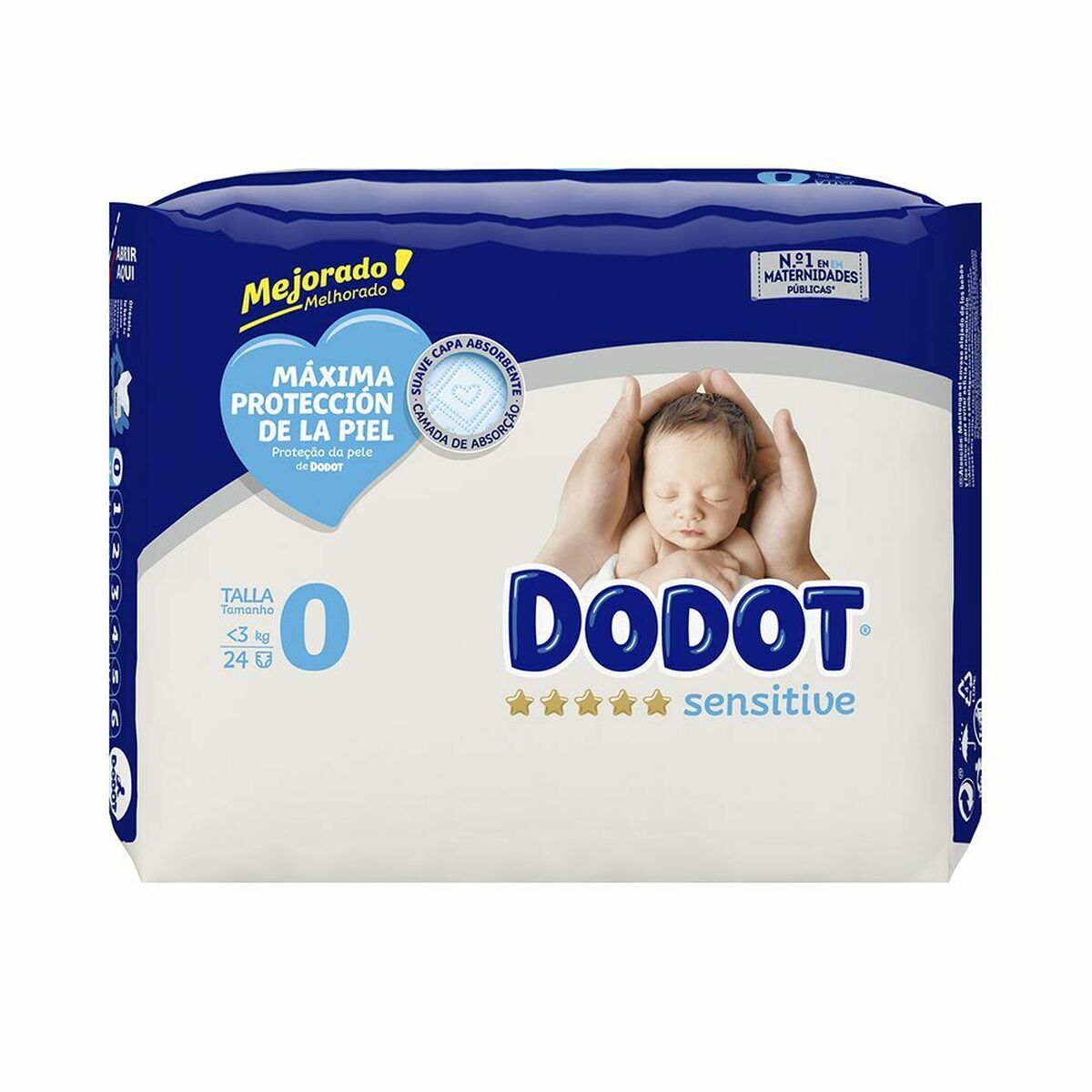Scutece de unică folosință Dodot Sensitive Mărimea 0 (24 uds) - Sănătate și îngrijire personală, Îngrijirea copiilor și puericultură