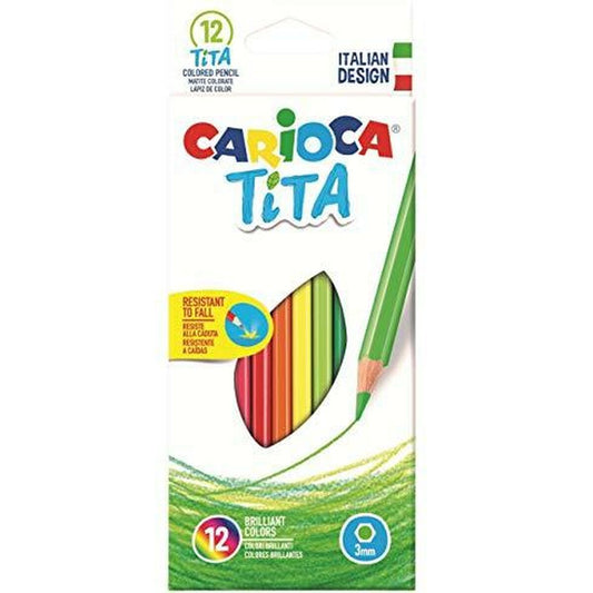 Set de Creioane Carioca Tita 12 Piese Multicolor (72 Unități) - Birou și papetărie, Arte și Meserii