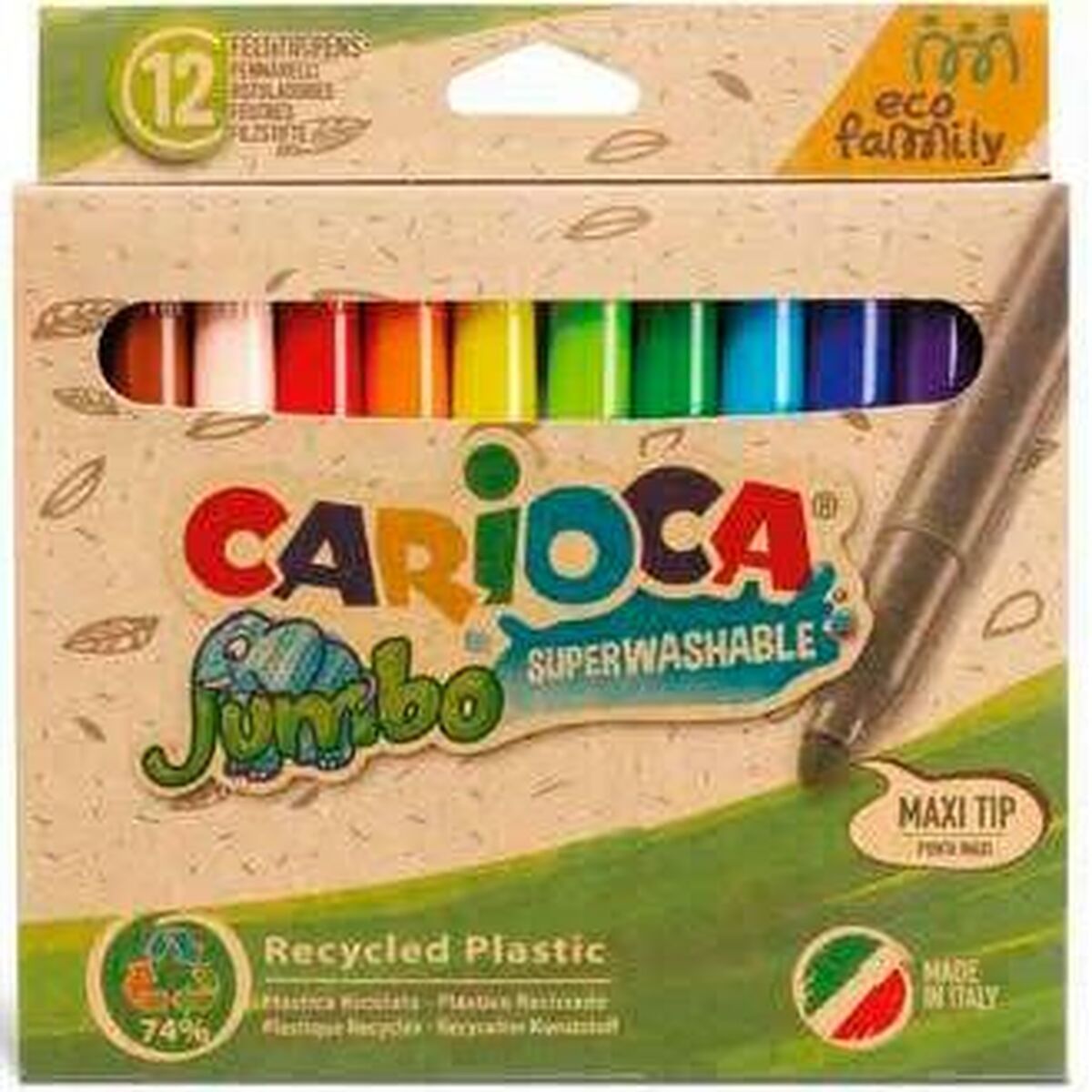 Set de Carioci Carioca Jumbo Eco Family 24 Piese Multicolor (24 Unități) - Birou și papetărie, Pixuri, creioane și articole de scris