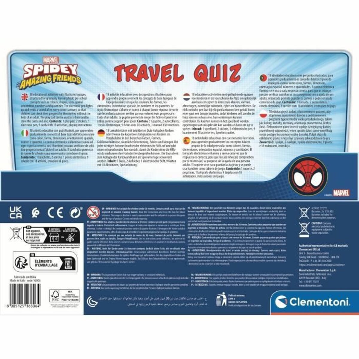 Joc Educativ Clementoni Spidey Amazing Friends Travel Quiz - Jucarii si jocuri, Jocuri și accesorii