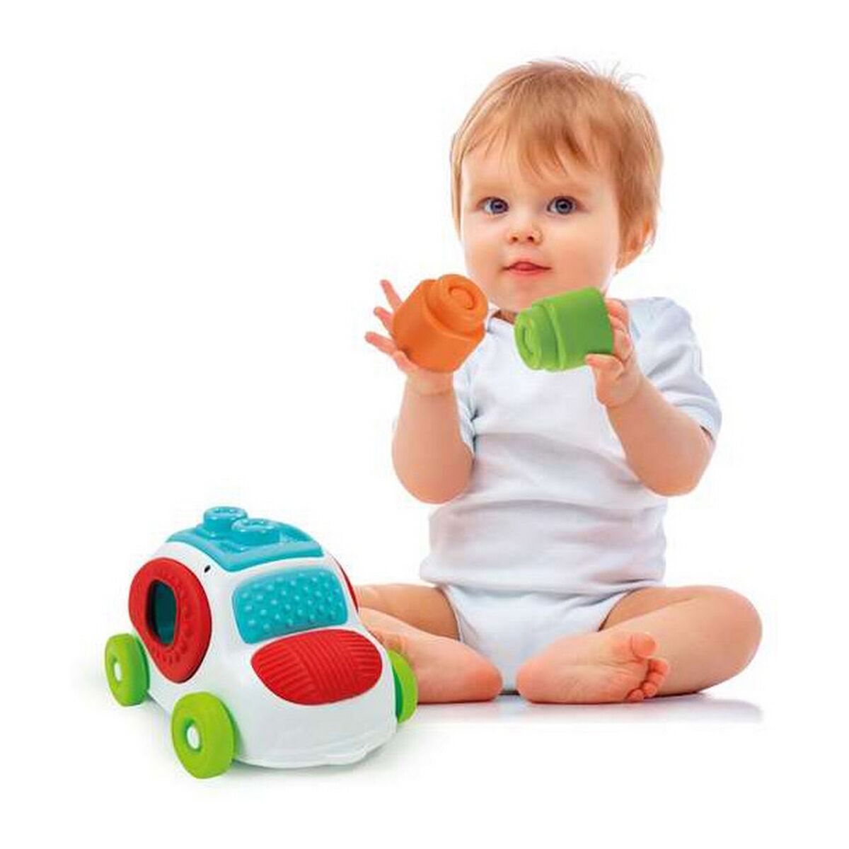 Mașină de jucărie Clementoni 8 Piese 28 x 19,5 x 18 cm - Bebelus, Jucăriile copilăriei timpurii