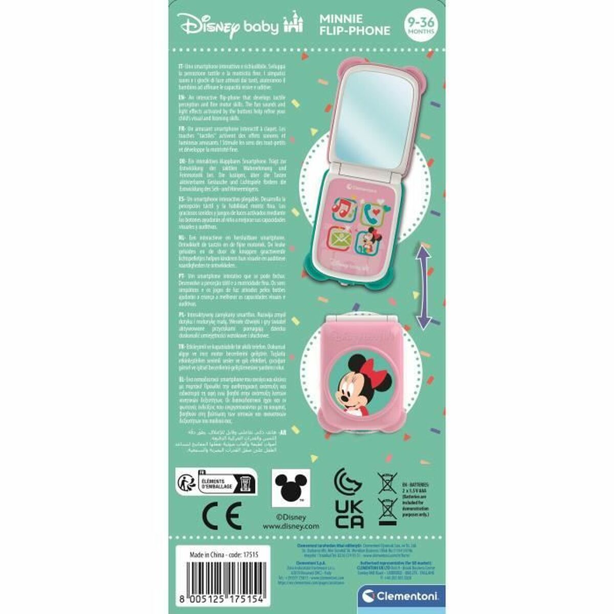 Jucărie interactivă pentru bebeluși Clementoni Minnie - Bebelus, Jucăriile copilăriei timpurii